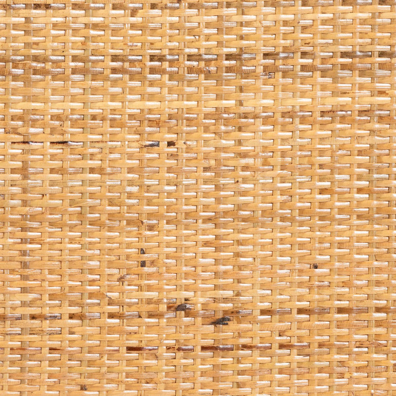 Curacao Tall Light Honey Rattan and Wood Bookcase with Drawers