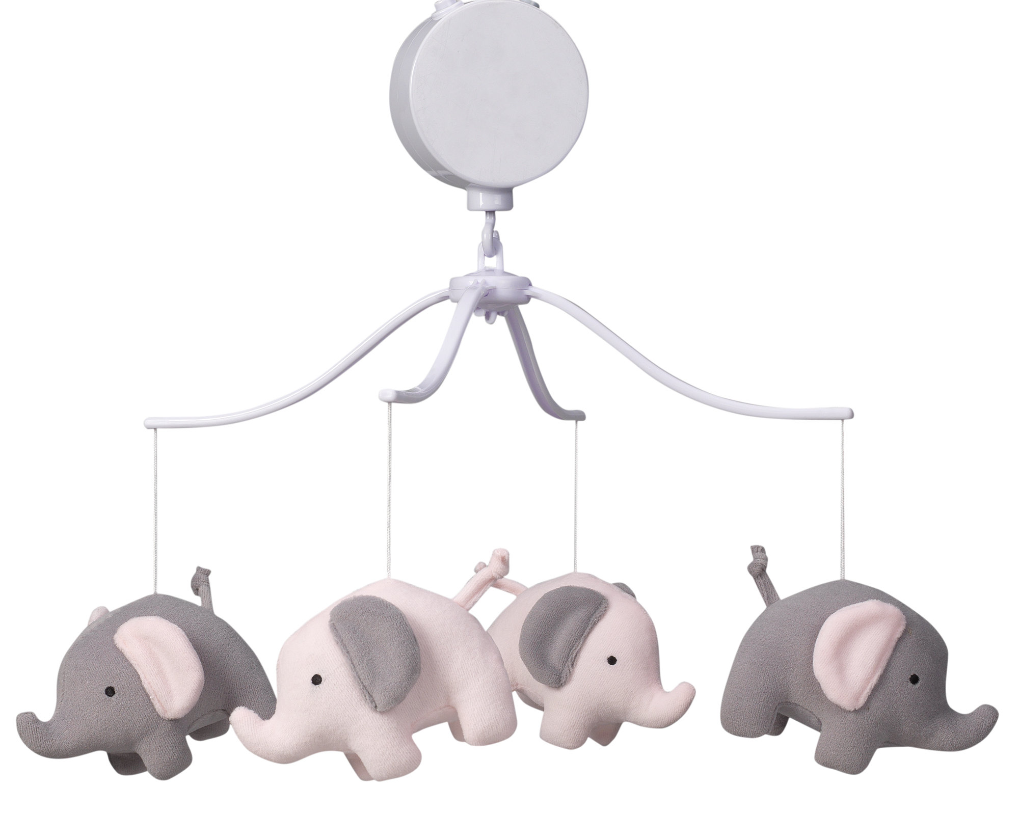 Baby Mobile Pink And Grey Elephants Pink Elephant Cot Mobile Clearance