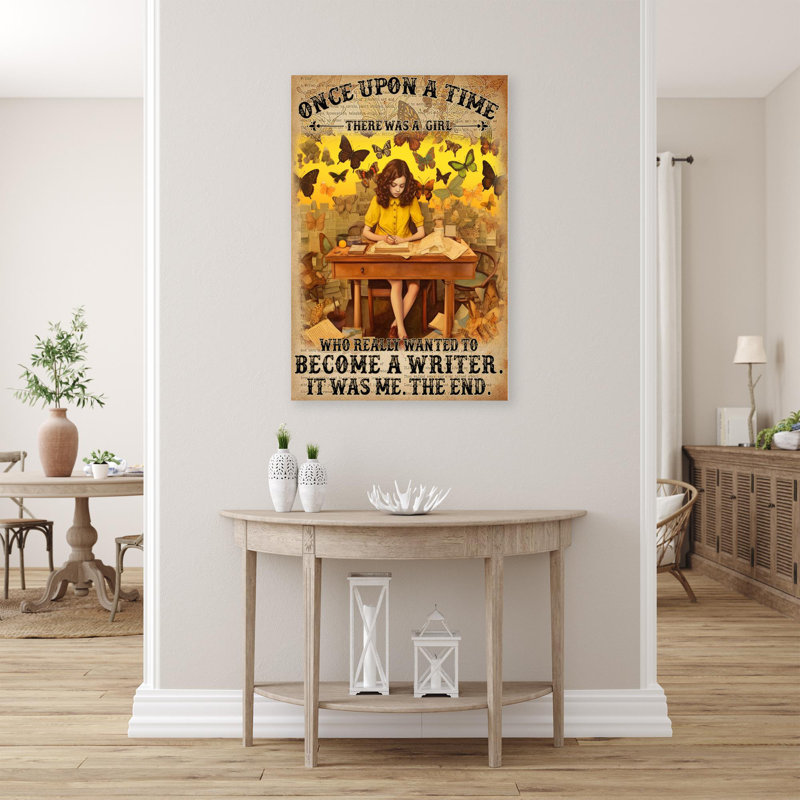 «Who Really Wanted To devenir A Writer», impression sur toile, H 14 po x l 11 po x P 1,25 po