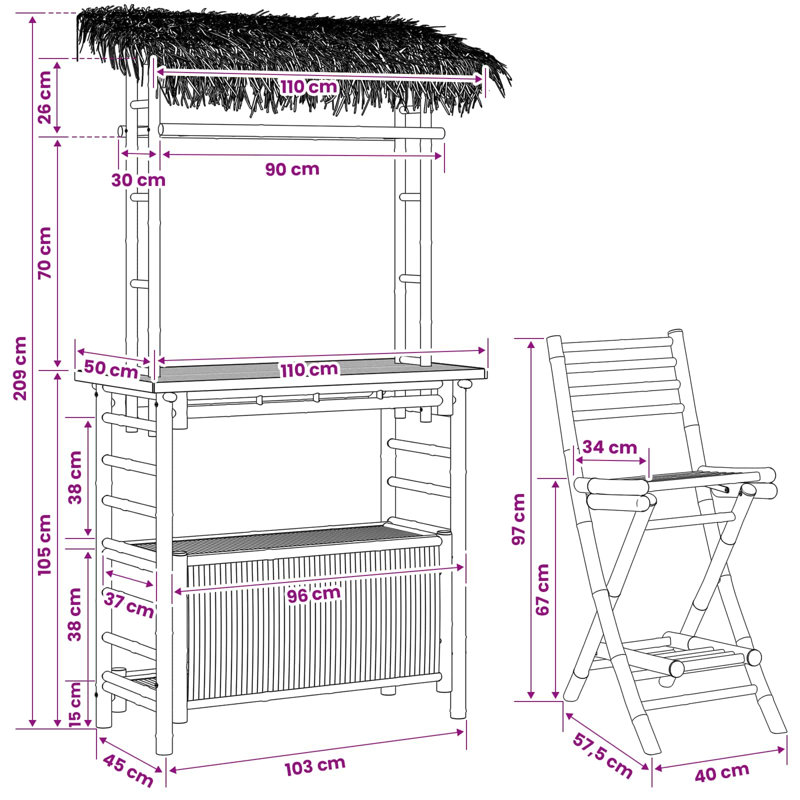 Bay Isle Home Bar Set