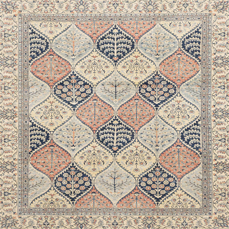Abstract Indoor Rug, Square 3'
