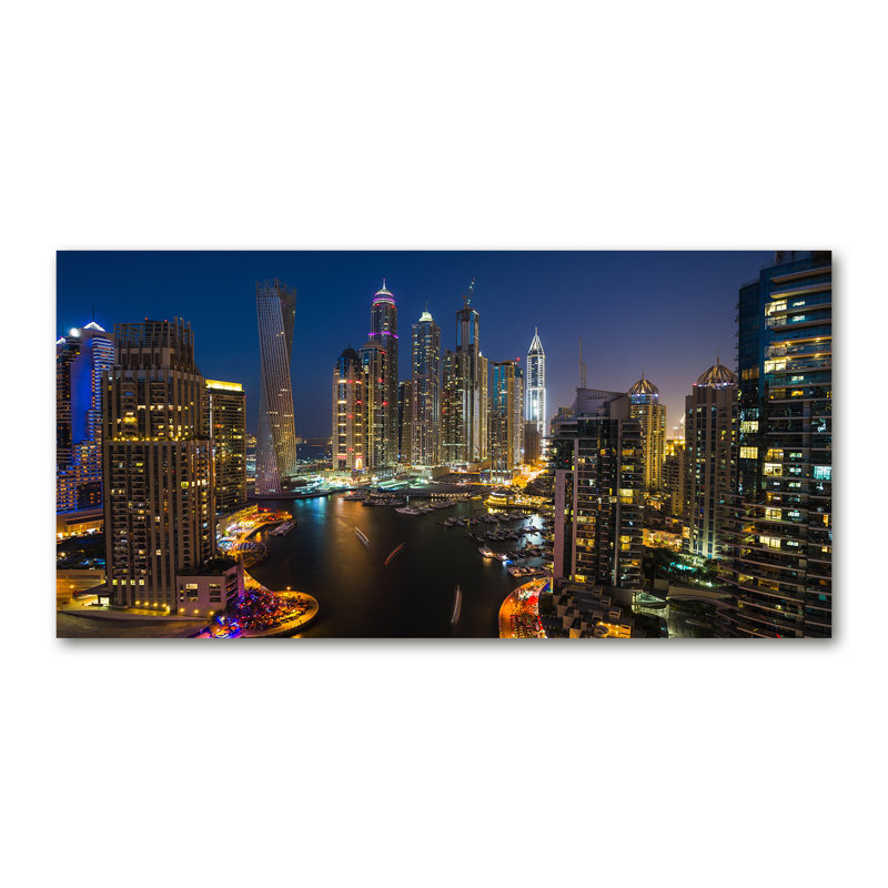 Marina In Dubai - Wrapped Canvas Print