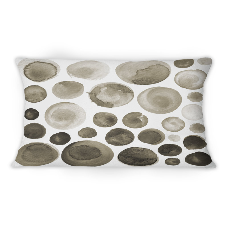 Ensemble de coussins décoratifs à motif d'aquarelle et de café brun
