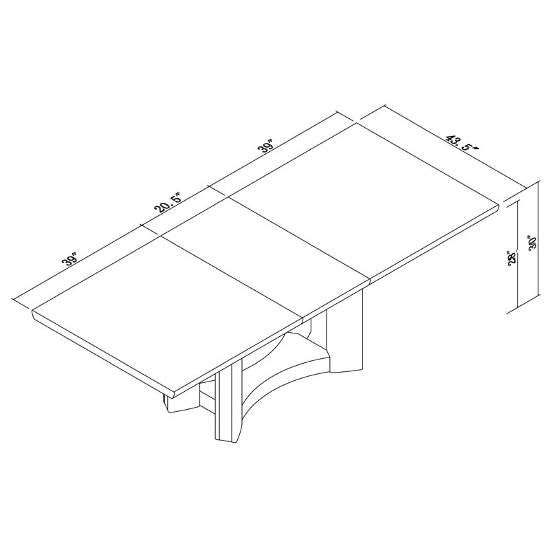 Extendable Rectangular Dining Table