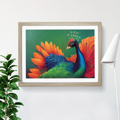 Awe Inspiring Peacock - Single Picture Frame Print