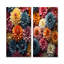 Multicolore Zinnias Mixed Collage - ensemble d'art mural sur toile Zinnias-1658916010-1658916008