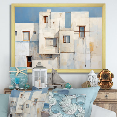 Doux couleur cubique Beach House I - plage et océan, reproduction d'art sur toile
