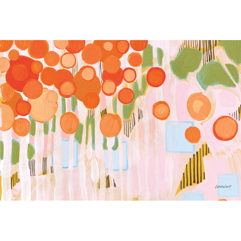 The Grove par Kathrine Lovell - Peinture, H 20 po x l 30 po, Non, Papier avec cadre unique blanc