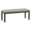 Ensemble de salle à manger 6 pièces gris antique et finition café avec banc à 6 tiroirs et 4 chaises d'appoint de style campagnard décontracté