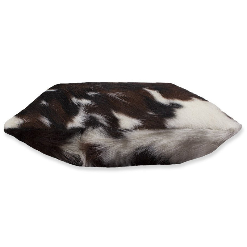 Authentic Cowhide Throw Pillow Cover, 16" H x 16" W