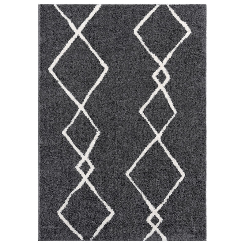 Tapis gris foncé Ilwell, Rectangle 3 pi 3 po x 4 pi 11 po