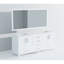Meuble-lavabo double blanc 80 po En largeur, 22 po de profondeur, plateau en quartz, 30 miroirs et tiroirs à fermeture en douceur avec fonctionnalité