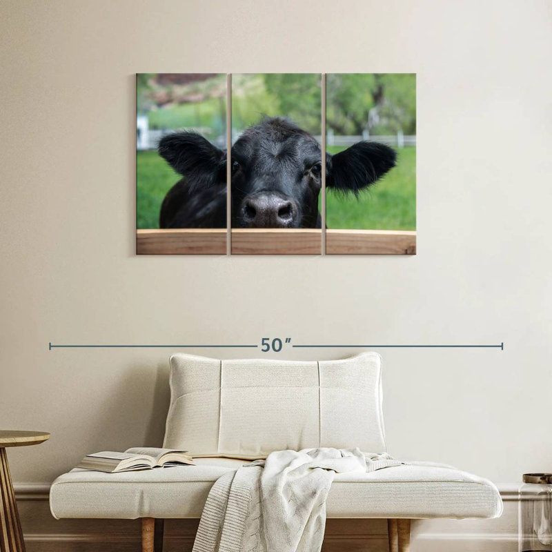 Nosy Ranch Cow, 24" H x 38" W