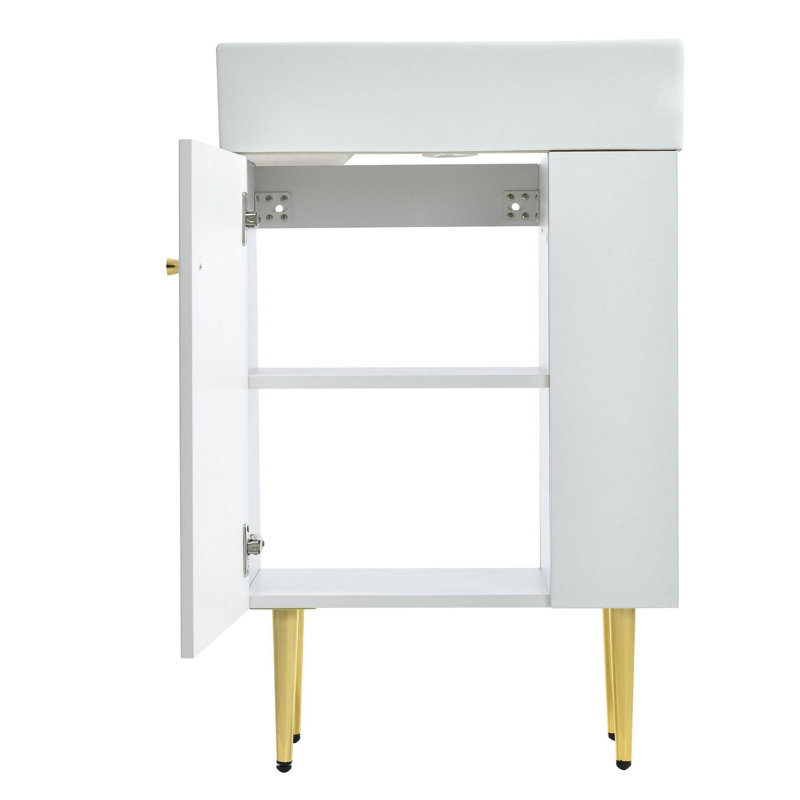 Ensemble de meuble-lavabo simple 22 po , Blanc
