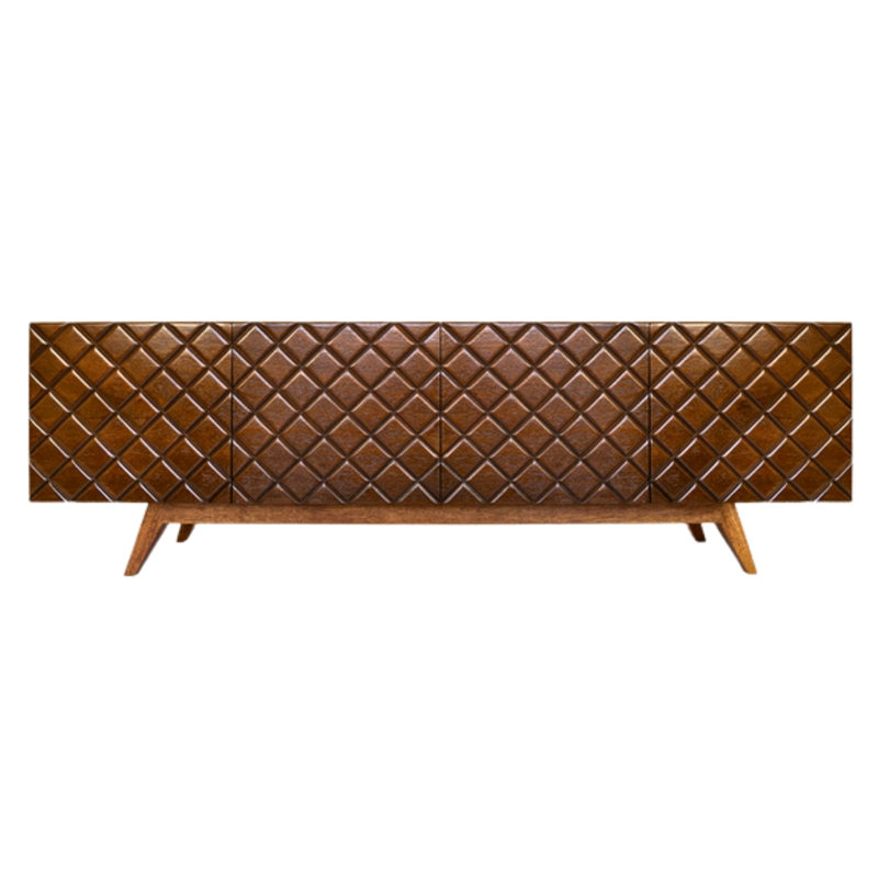 Console en bois naturel et diamant