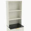 Armoire de rangement haute cannelée étroite avec compartiment à poubelle caché, armoire autoportante, tablettes ouvertes ouvertes et tiroir, anti-basculement pour la cuisine et le salon de bureau (poubelle non incluse)