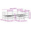 62cm Wide Outdoor L-Shaped Patio Sofa
