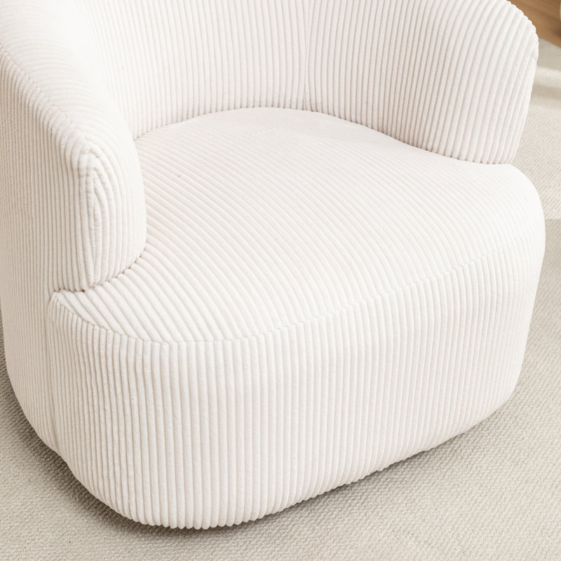 Fauteuil demi-tonneau pivotant rembourré Pietsch