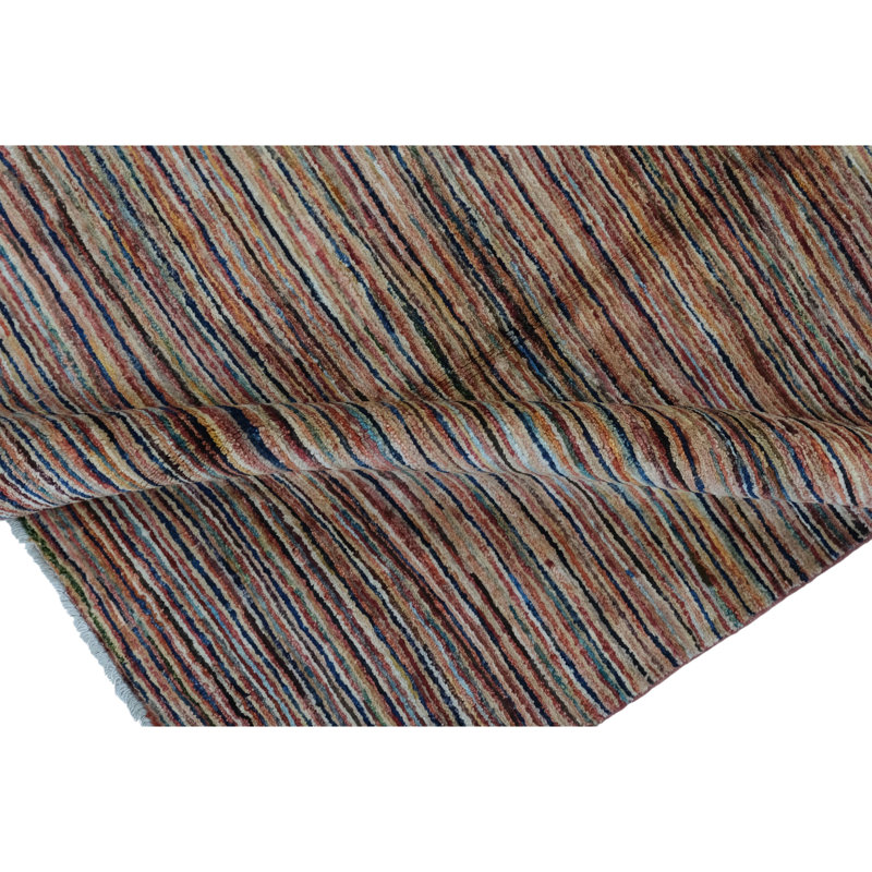 High-Quality Hand-Knotted Navy And Red Area Rug