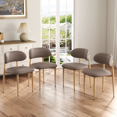 Ensemble de chaises de salle à manger en tissu robuste de 2/4/6, chaises d'appoint rembourrées avec cadre en métal, chaises d'appoint durables et multi-styles pour la salle à manger de cuisine