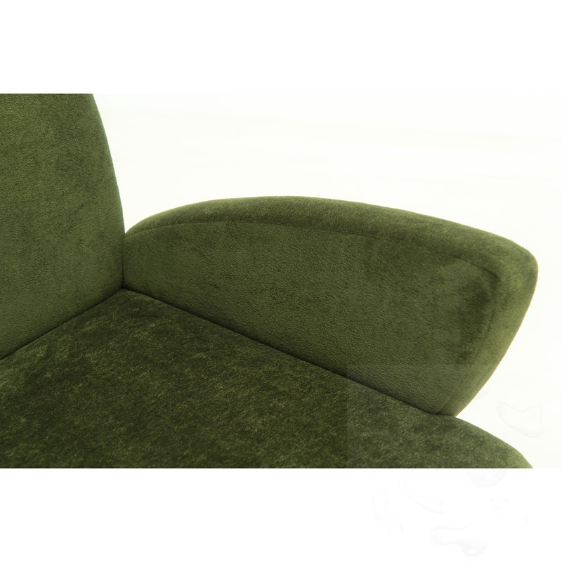 Chaise d'appoint rembourrée à quatre pieds, Dark Green