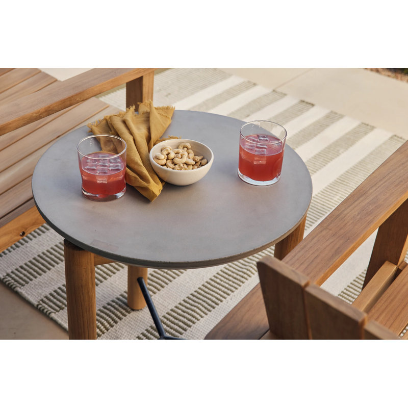 Haven Outdoor Round Teak Side Table