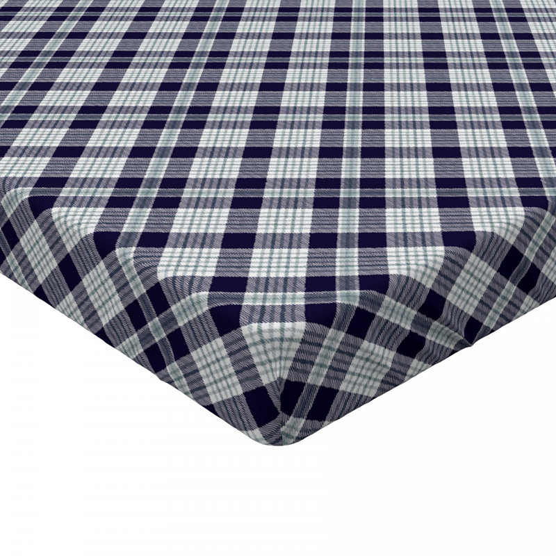 Microfiber Plaid Fitted Sheet, Twin XL Fitted Sheet