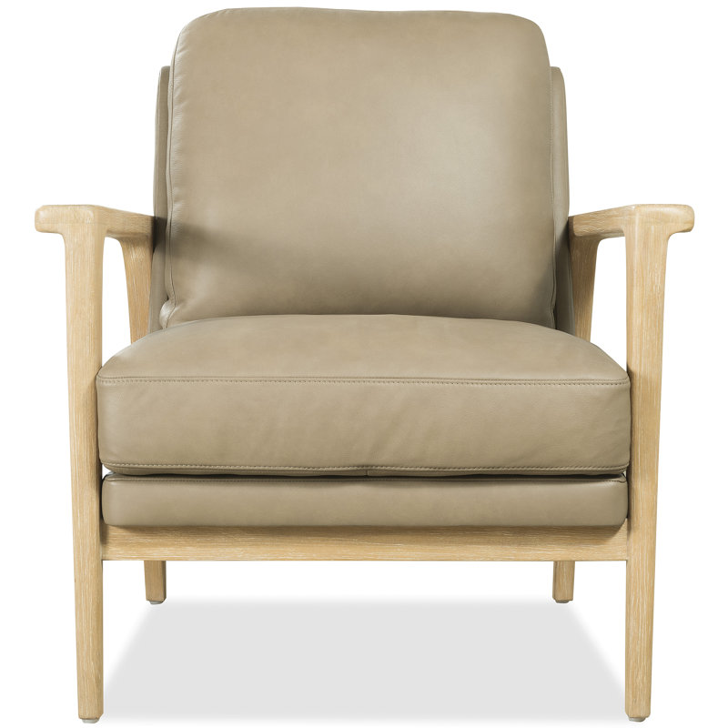 Ashland Armchair, Light Wood, Beige