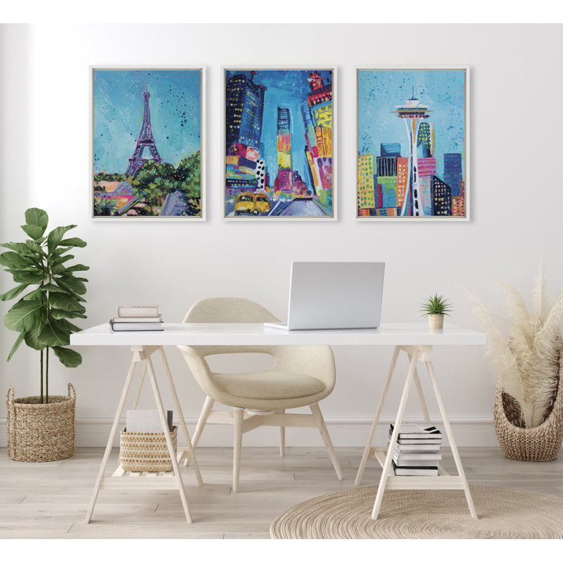 «Seattle Needle Space» par Rachel Christopoulos, reproduction d'art sur toile encadrée
