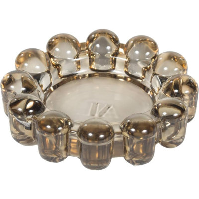 Plat à bougie en verre - Plateau décoratif pour votives, bougies chauffe-plat, diffuseurs et bijoux, décoration de table moderne pour la décoration intérieure