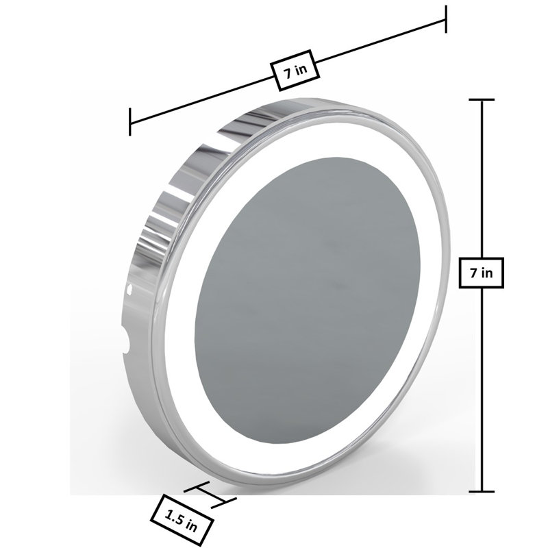 Lentille optionnelle pour miroir lumineux Neo Modern, Chrome