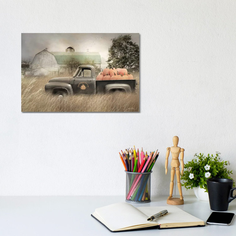 «Happy Harvest Truck» par Lori Deiter, reproduction de photo sur toile tendue, H 8 po x l 12 po x P 0,75 po