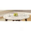 Table basse, plateau en marbre blanc et finition noyer