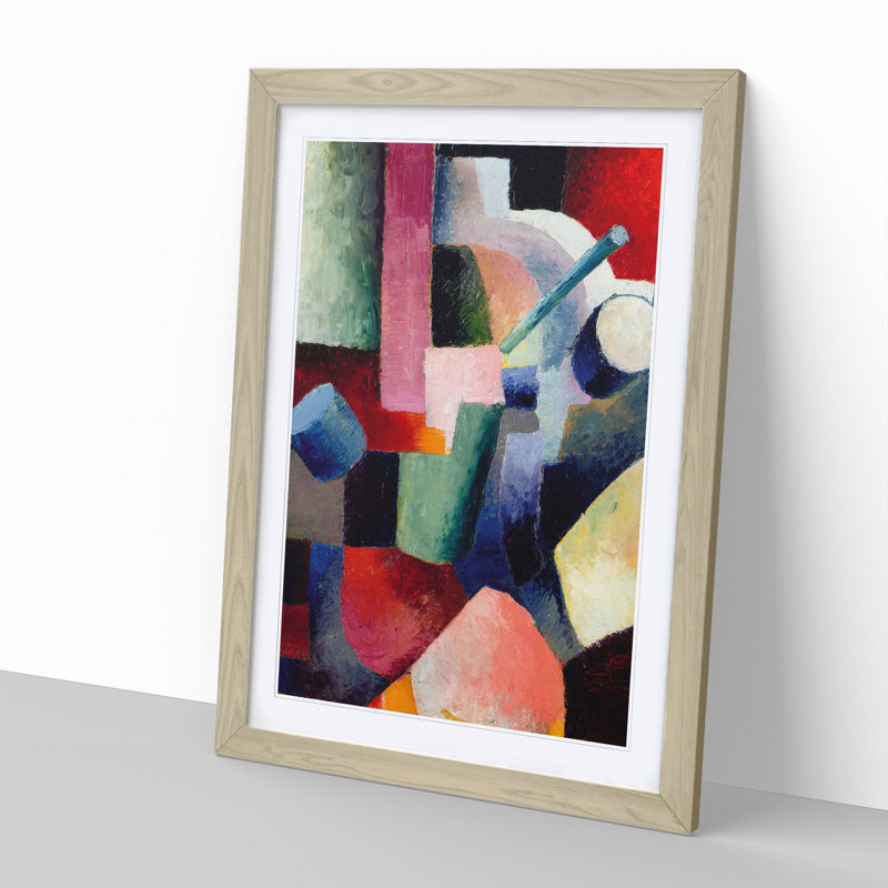 Composition Vol.2 by August Macke - Picture Frame Painting, 48cm H x 36cm W x 2cm D, Oak Framed