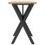 vidaXL Dining Table X-Frame Solid Wood Pine and Steel-105676061