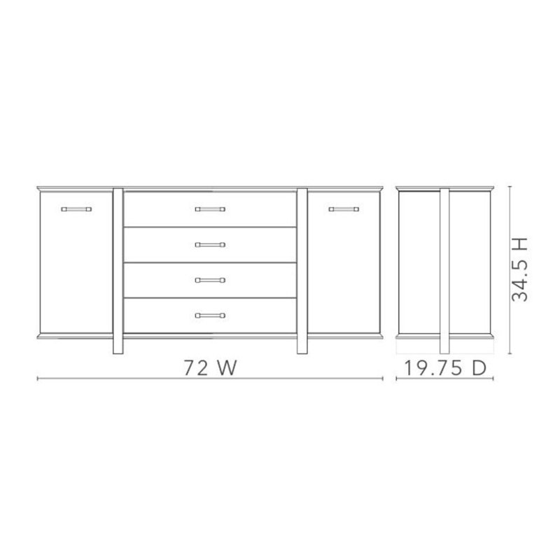 Watson 4-Drawer And 2-Door Cabinet