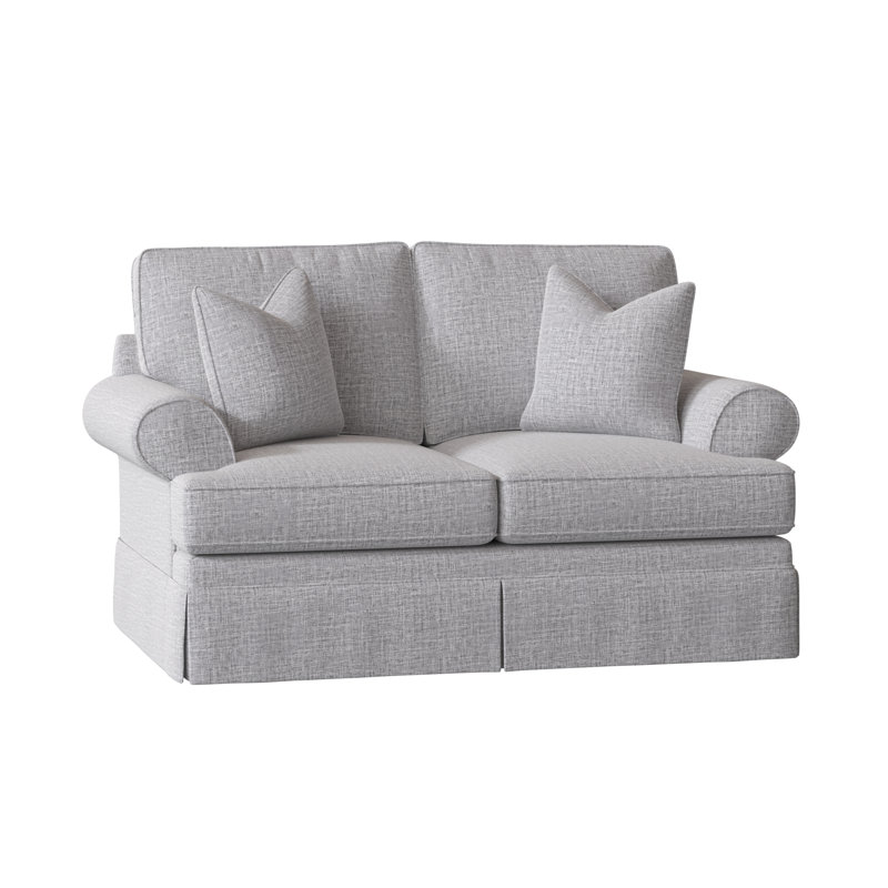 Atterbury 68" Flared Arm Loveseat, Zuma Pumice Textured Linen