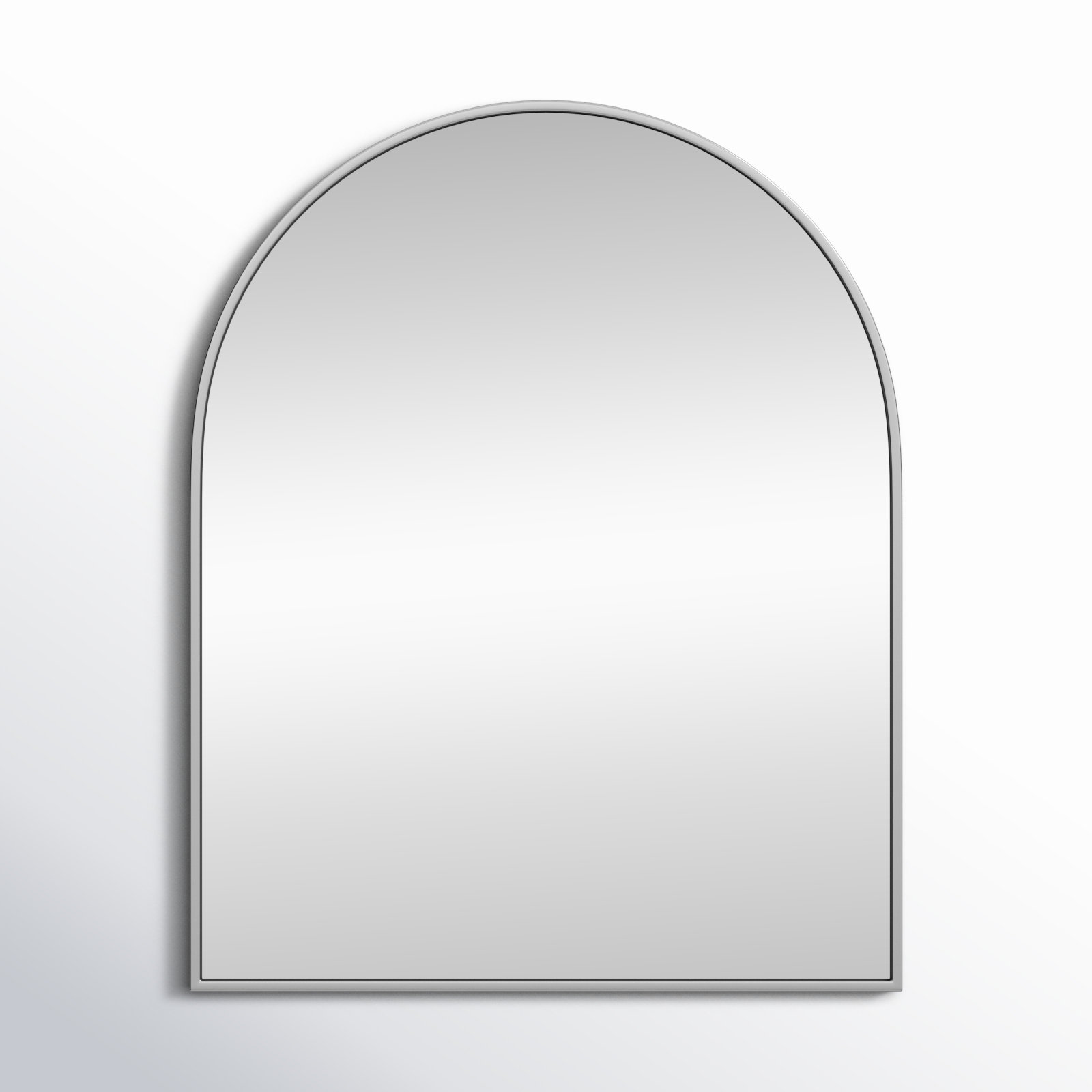 Sabine Metal Arch Wall Mirror, Silver, 30" x 24"