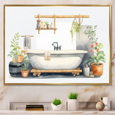 «Natural Bathroom Decor V», reproduction sur toile