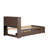Modern Twin Size Bed Frame With Built-In USB Port On Bookcase Headboard And 2 Drawers-106845168