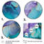 Art mural sur toile turquoise et mauve liquide III - Fractals-464358802-464358792
