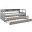 Lit de jour simple TG avec 2 lits gigognes et 3 - Gris, chargement, précieux lits gris, rangement, avantage-118082877