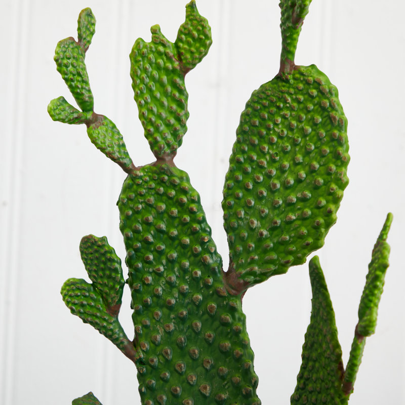 Saguaro Silhouette 28" Artificial Cactus in Pot for Outdoor Decor