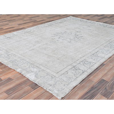 Somil One-of-a-Kind 6'4" X 9'3" 1960s Area Rug in Light Gray