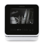 Farberware Compact Portable Countertop Dishwasher, 5L Built-in Water Tank, Glass Door