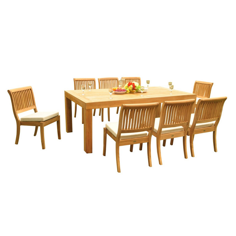 Canberra Outdoor 9 - Piece Teak Dining Set