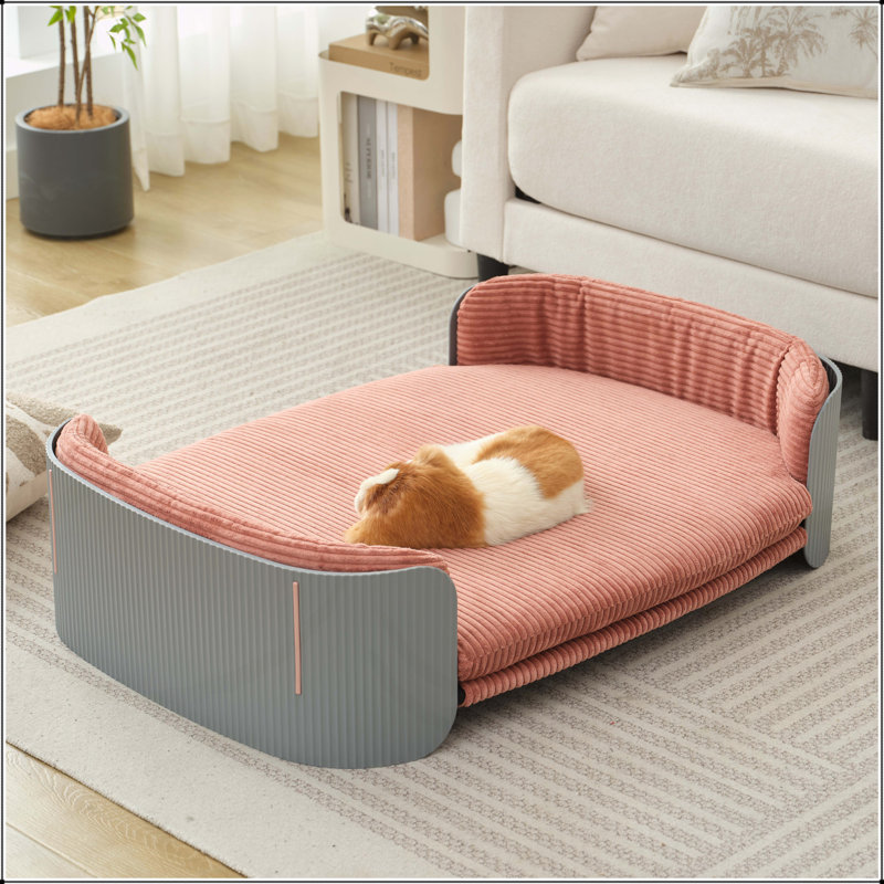 Lit pour animaux de compagnie, Chats gris / roses, H 10,23 po x l 40,55 po x P 28,74 po