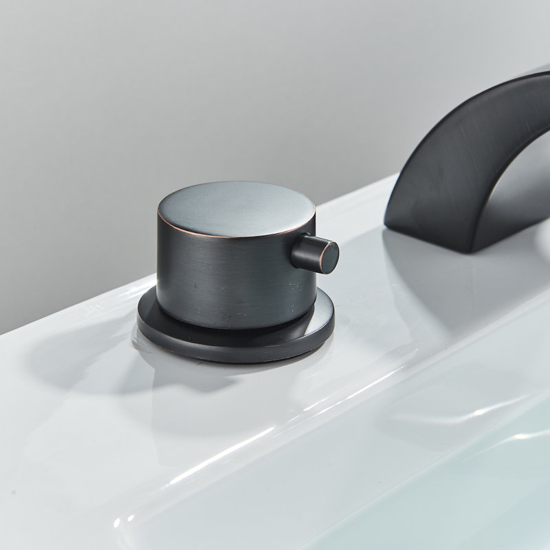 Widespread 2-handle Bathroom Faucet, Oil Rubber Bronze
