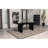 Houston Black Rectangular Double Pedestal Dining Table