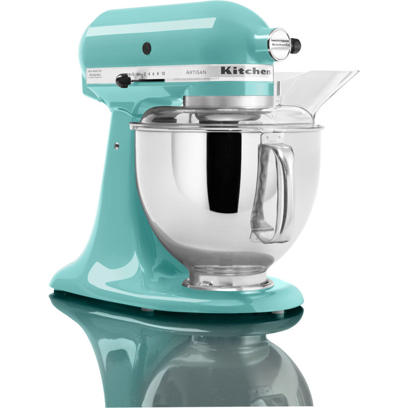 Batteur sur socle à tête inclinable de 5 pte Artisan® de KitchenAid®, Ciel aqua
